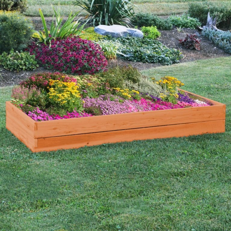 A&L Furniture Cedar Double Layer Raised Garden Bed
