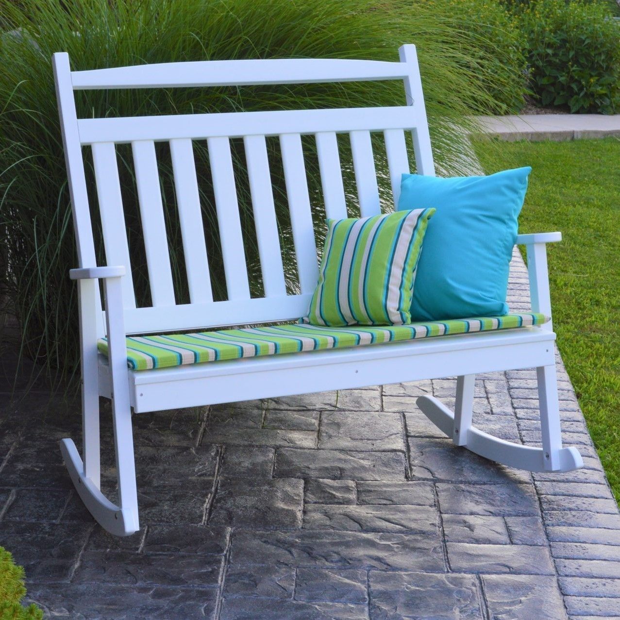 A&L Furniture Poly Lumber Classic Double Rocker