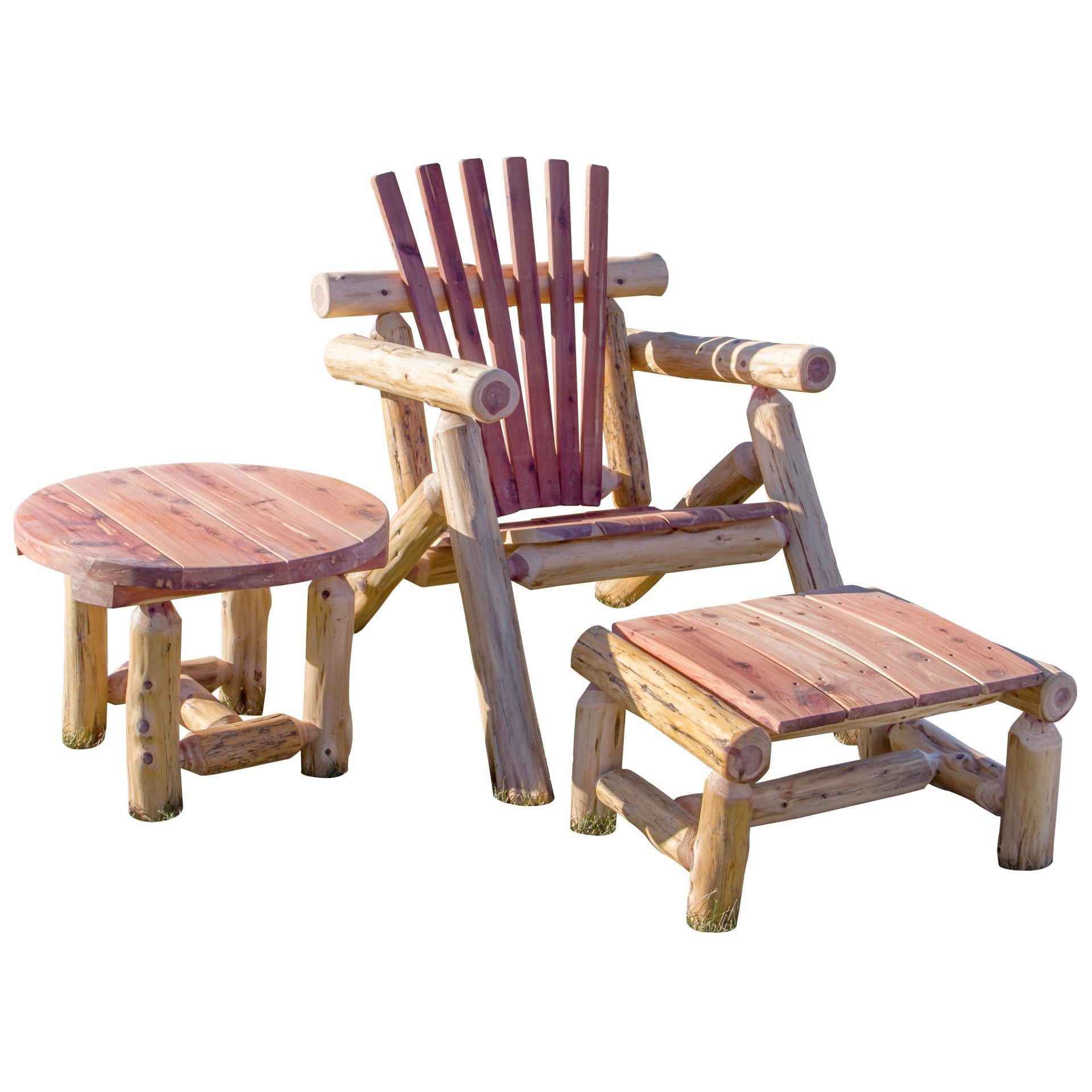 Outdoor Red Cedar Log Patio Set