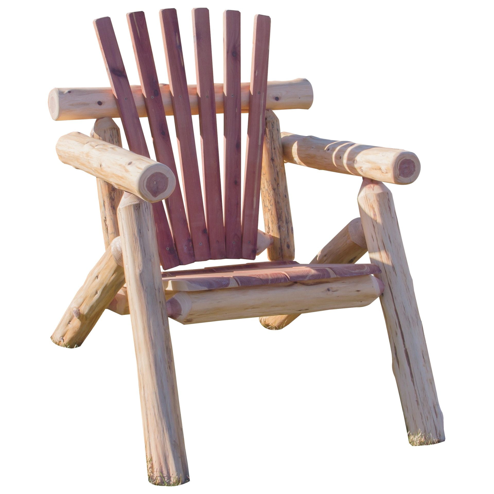 Outdoor Red Cedar Log Adirondack Chair