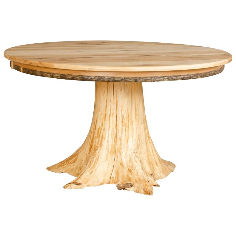 Rustic Hickory Stump Table