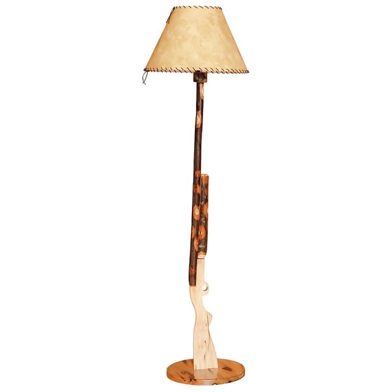 Rustic Hickory Gun Floor Lamp
