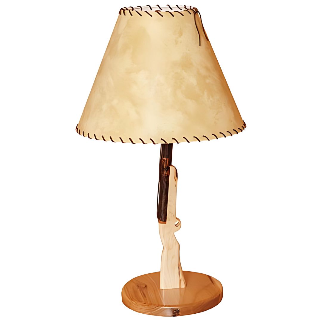 Rustic Hickory Gun Table Lamp