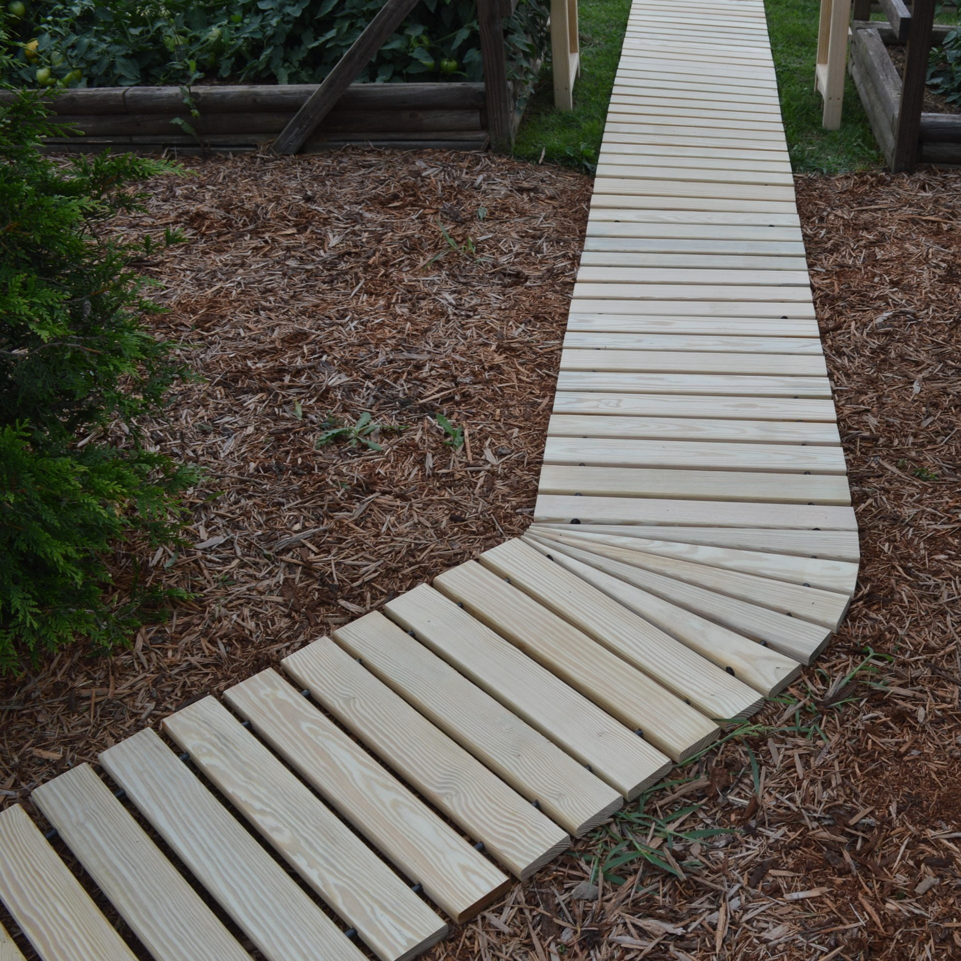 Pressure Treated Pine Boardwalk Angle