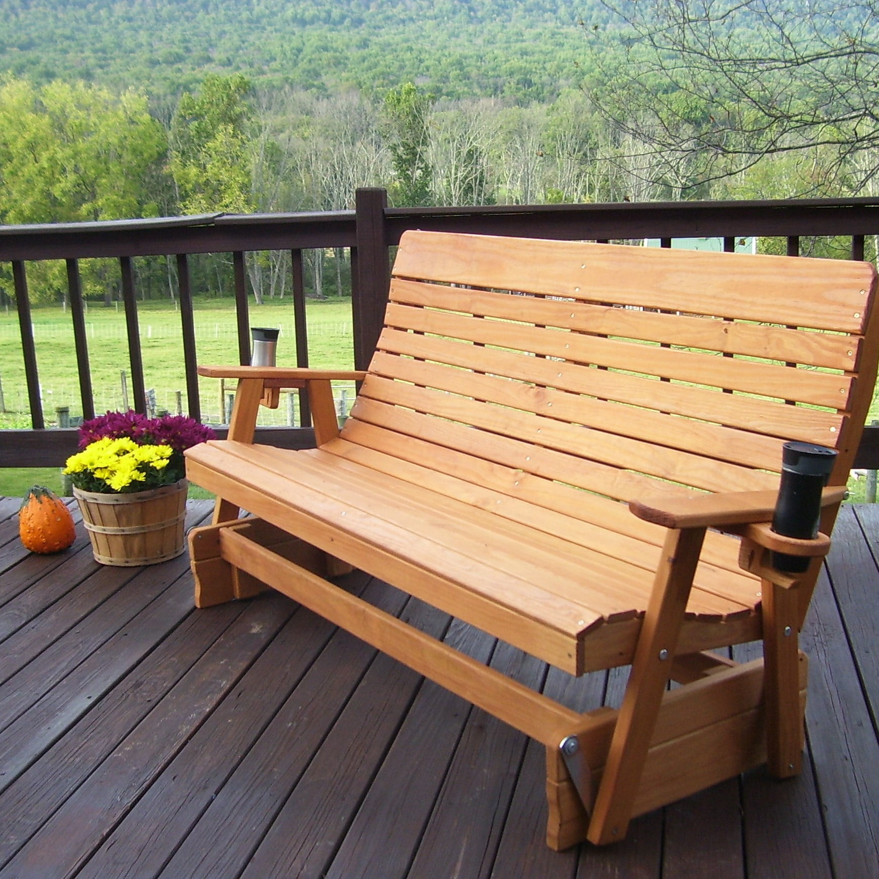 Pressure Treated Pine Highback Glider