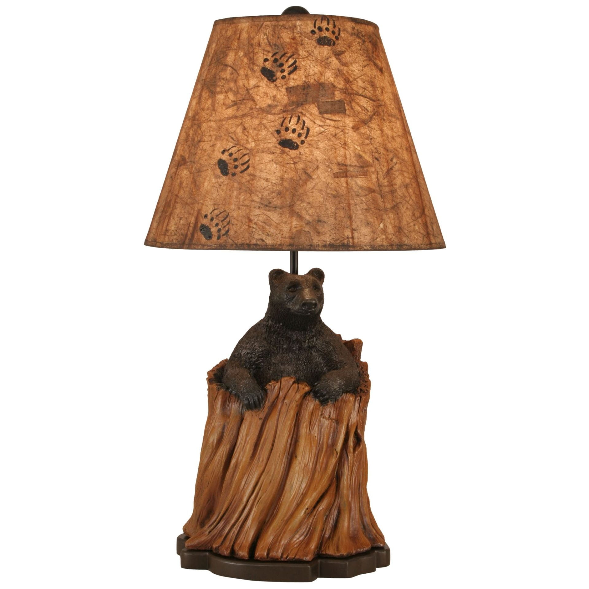 Bear in Stump Table Lamp