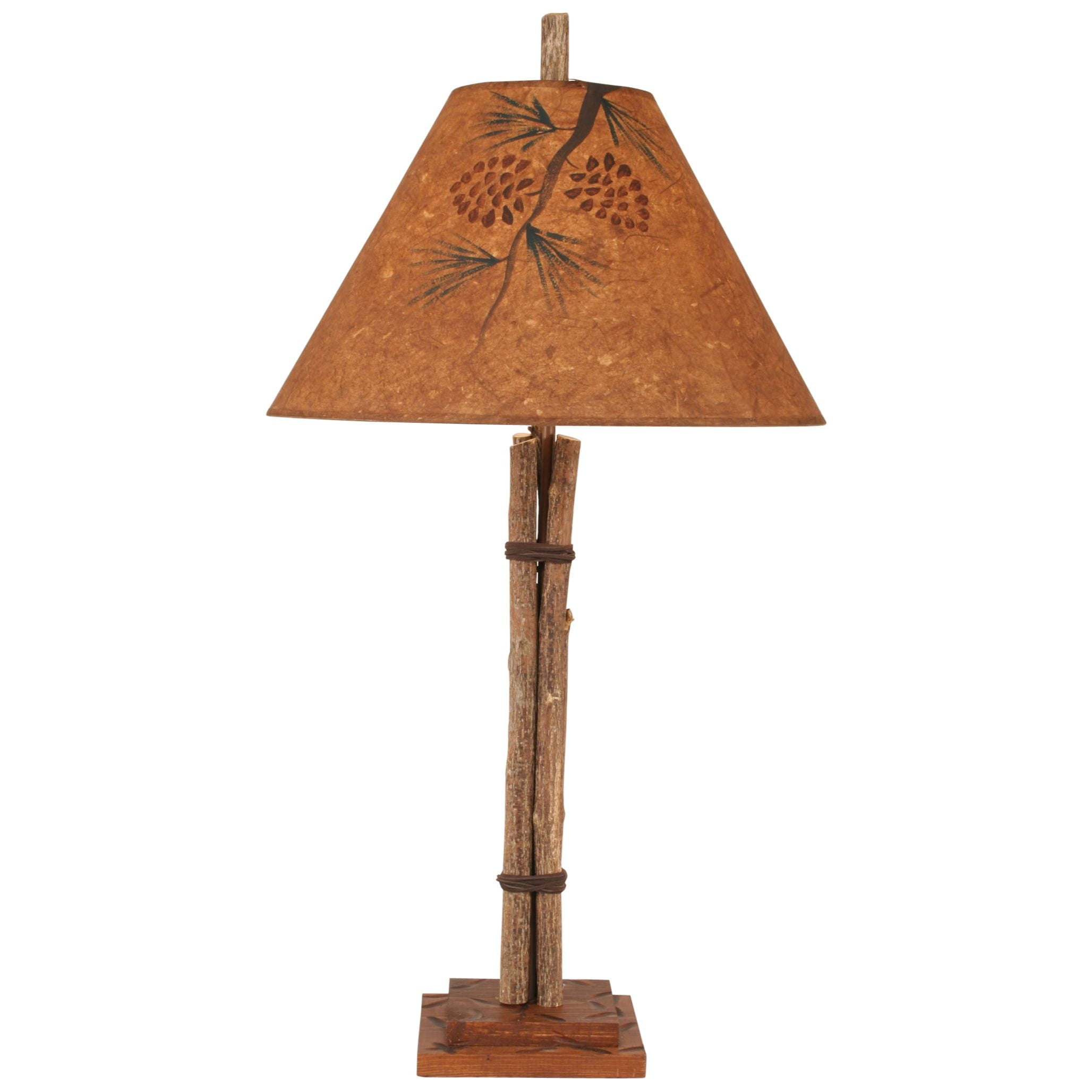 Twig and Leather Table Lamp