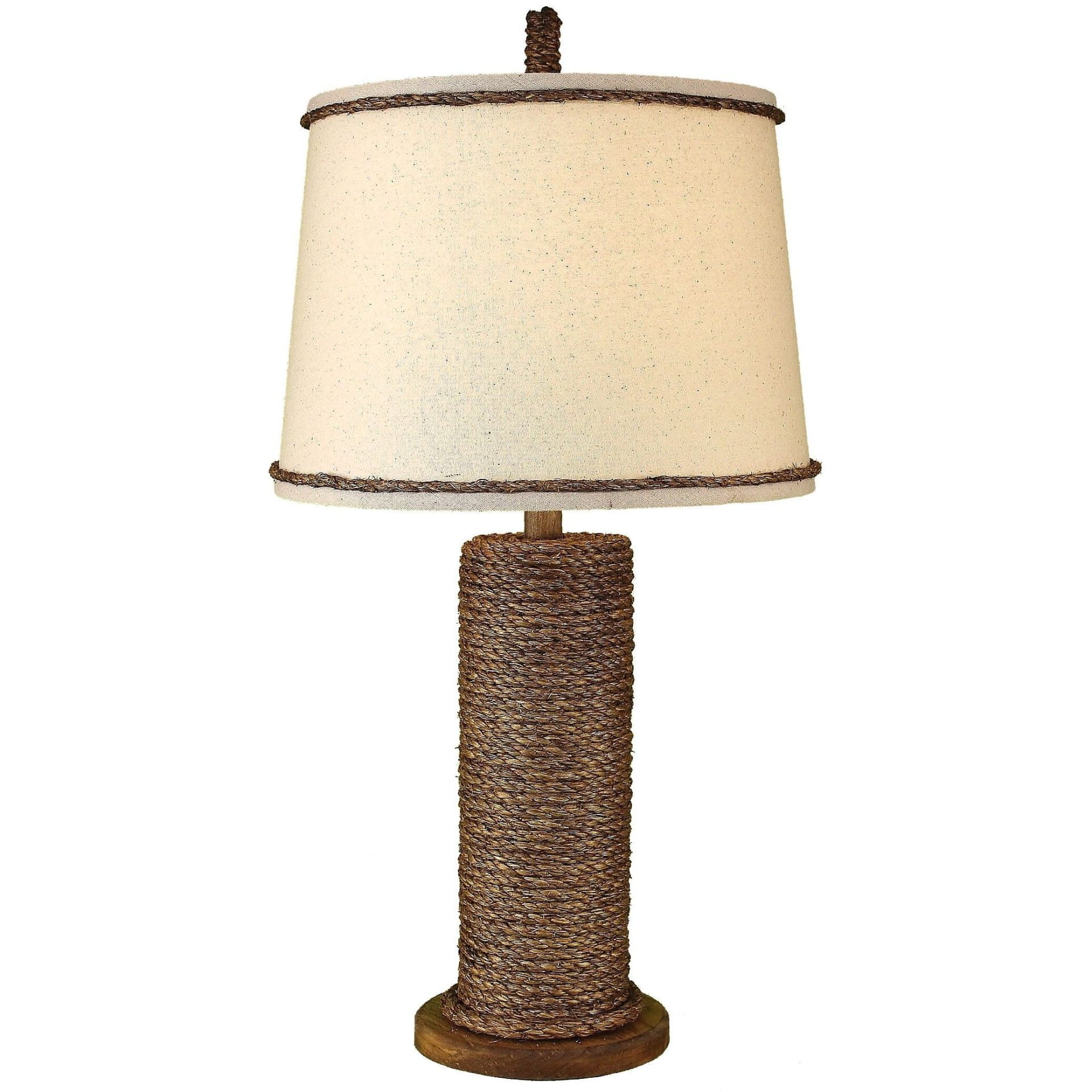 Rope Table Lamp with Spindle