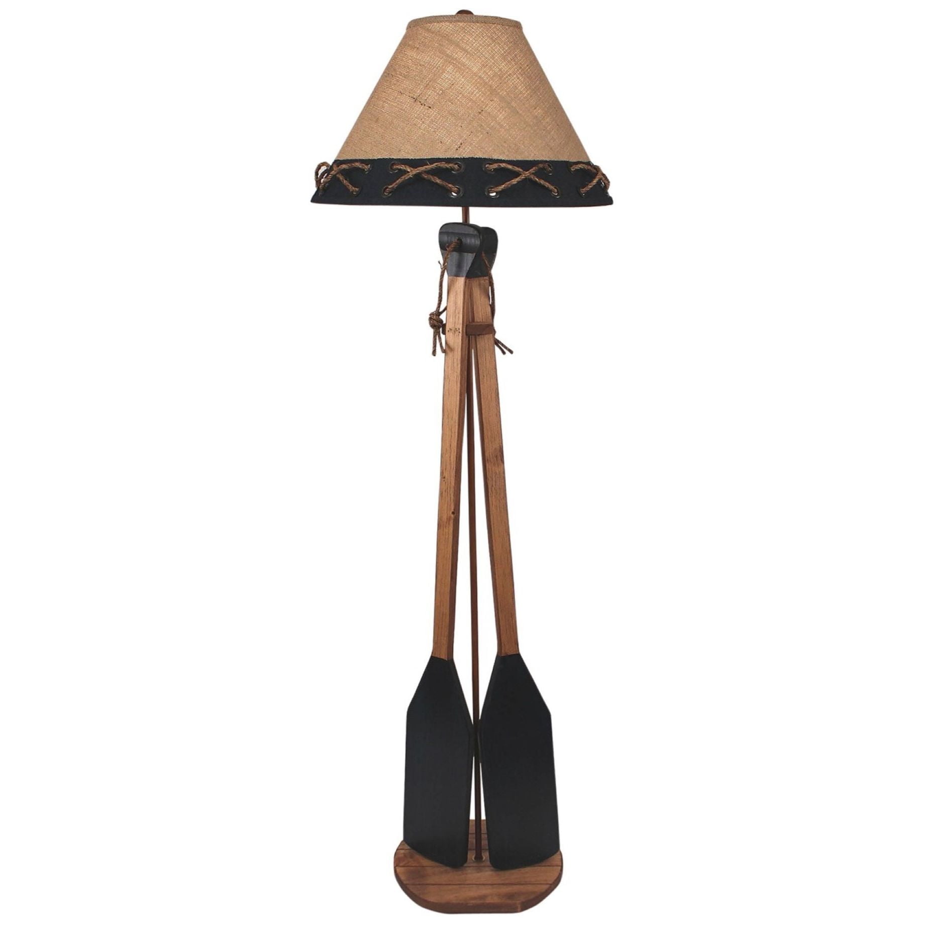 2-Paddle Floor Lamp with Rope