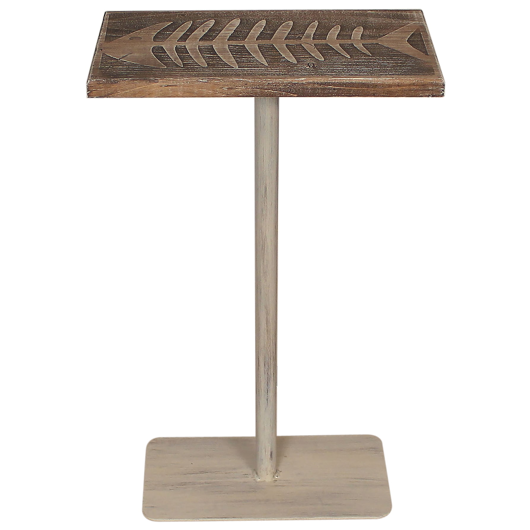 Cottage and Weathered Stain Drink Table with Bonefish