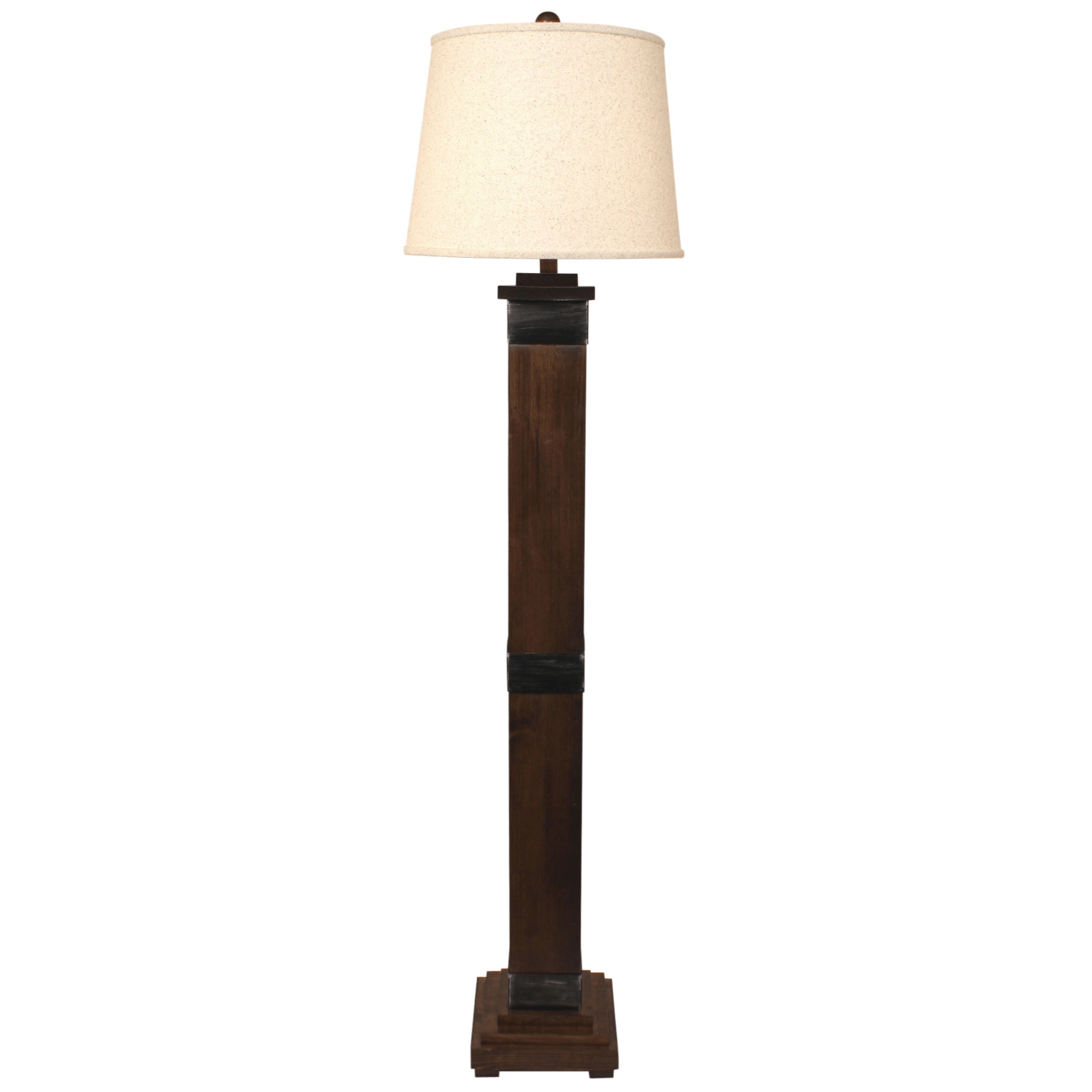 Mission Style Floor Lamp with Steel Accents