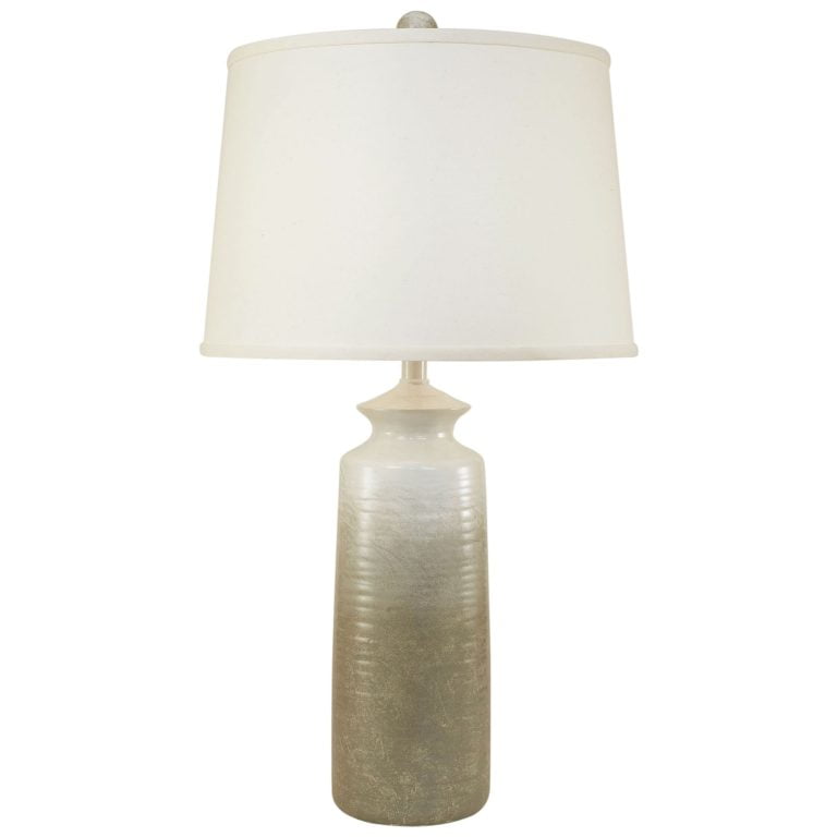 Tall Slender Pottery Table Lamp