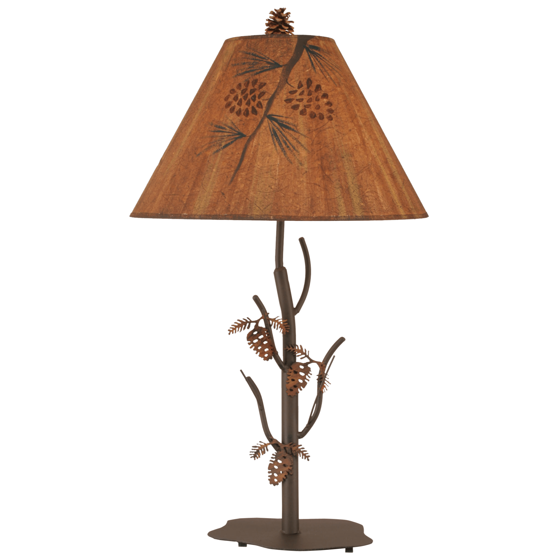 Iron Pine Tree Table Lamp