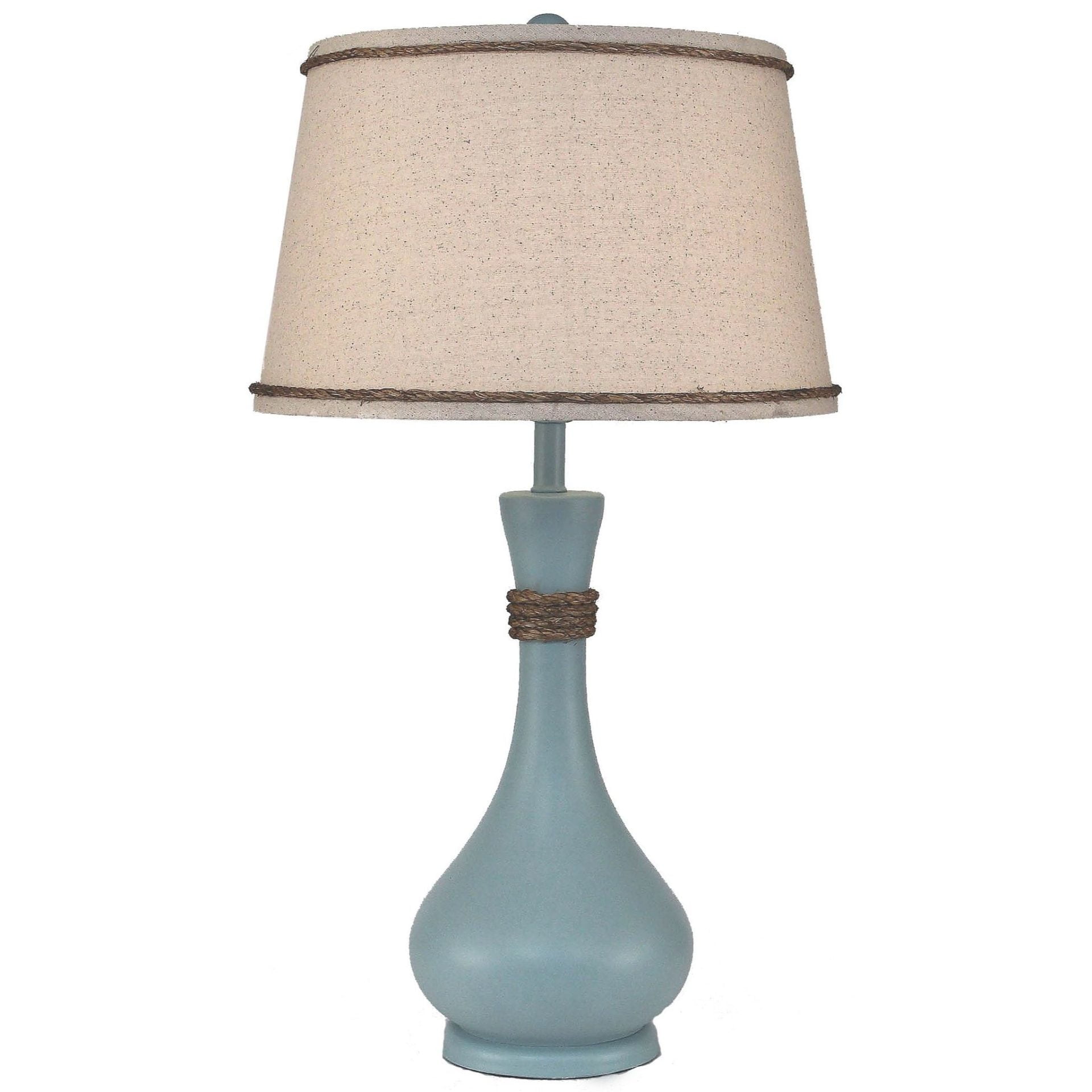 Smooth Genie Bottle Table Lamp with Rope