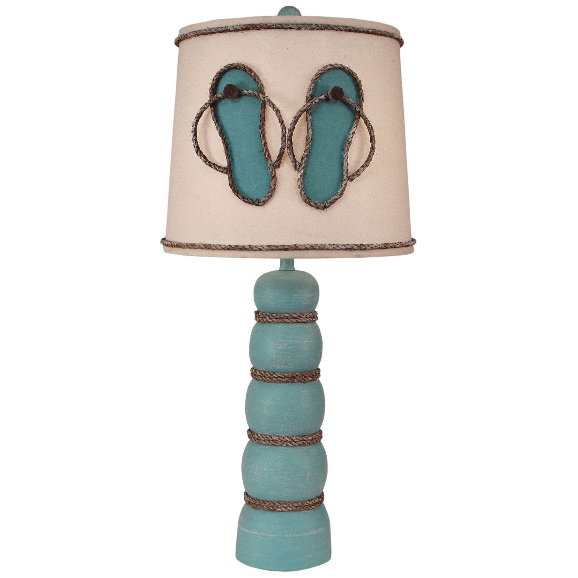 5-Ball Table Lamp with Weathered Rope