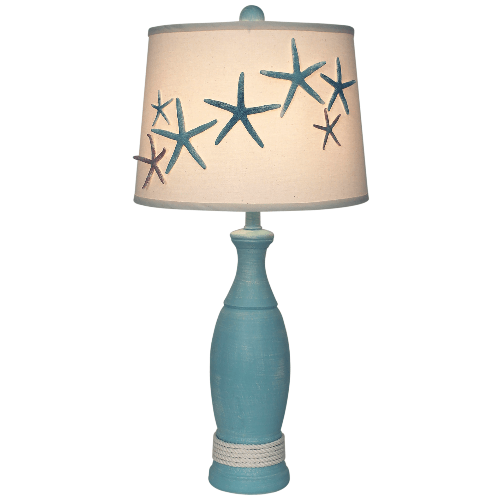 Casual Table Lamp with White Rope