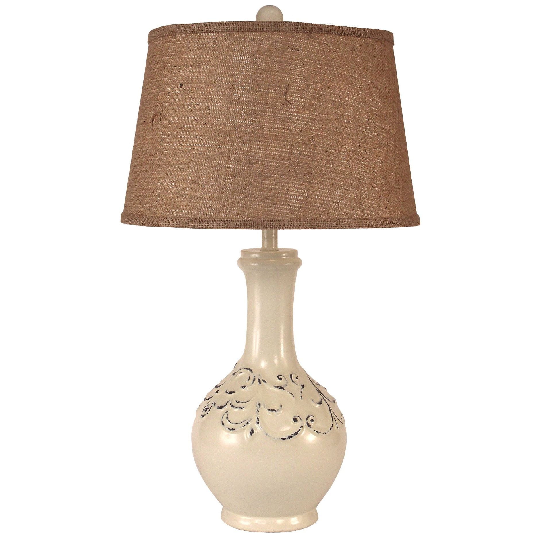 Fleur de Lis Teardrop Table Lamp