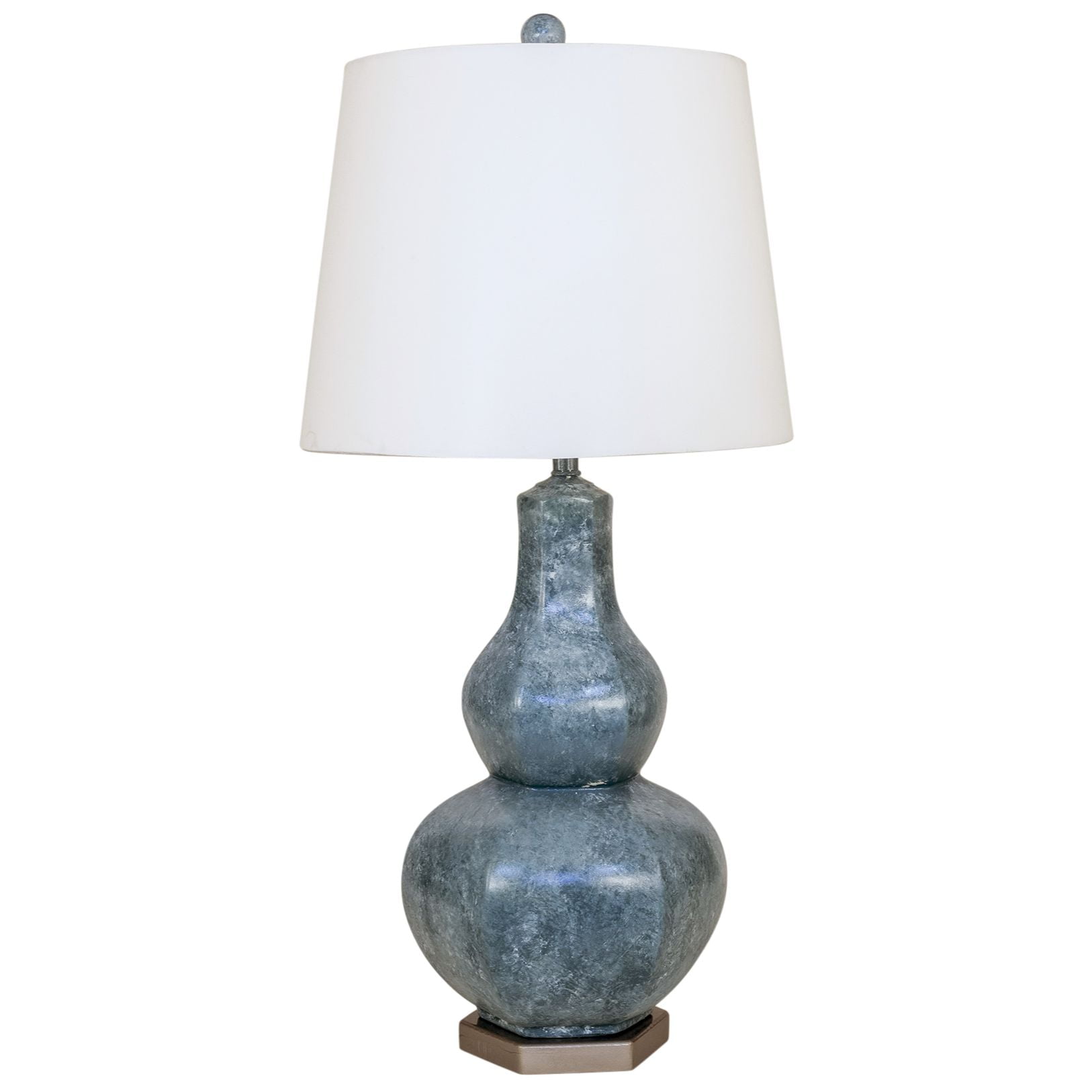 6-Sided Teardrop Table Lamp with Base