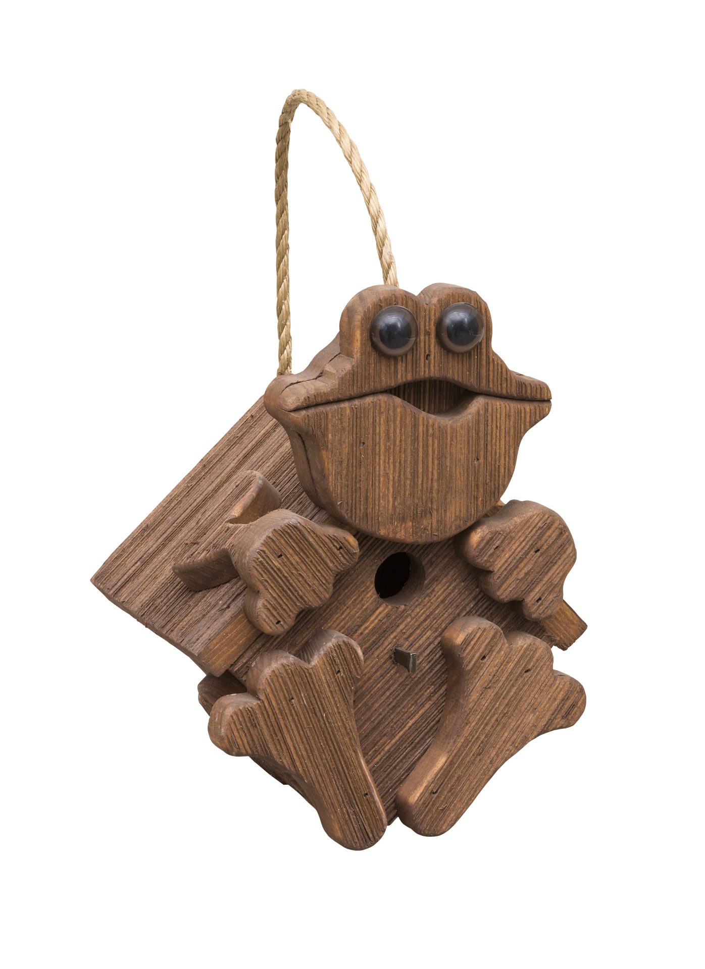 Rustic Barnwood FROG Bird House