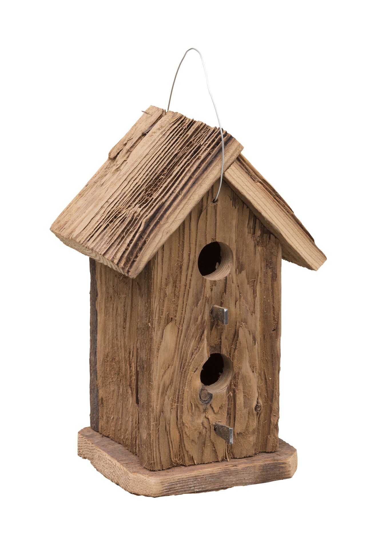 Rustic Barnwood 2 Story Double Hole Bird House