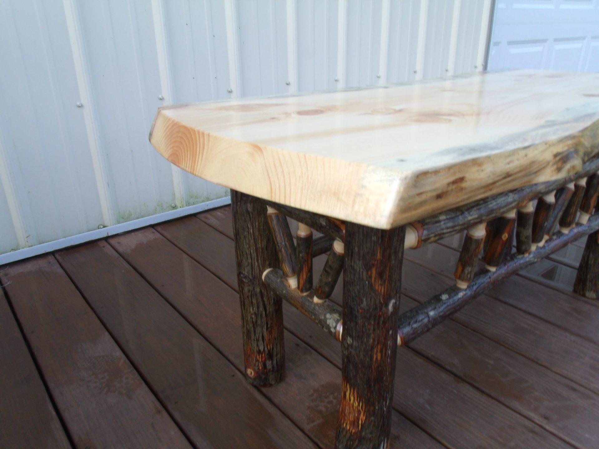 Hickory Live Edge Bench / Coffee Table