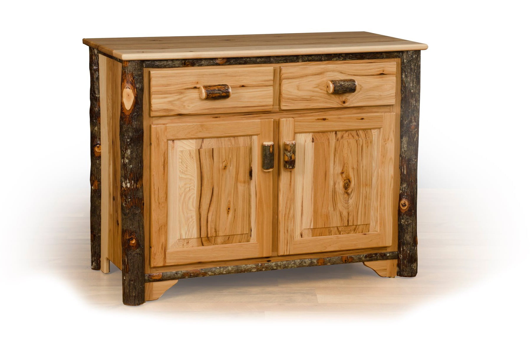 Rustic Hickory 2 Door Buffet – Hickory & Oak or All Hickory