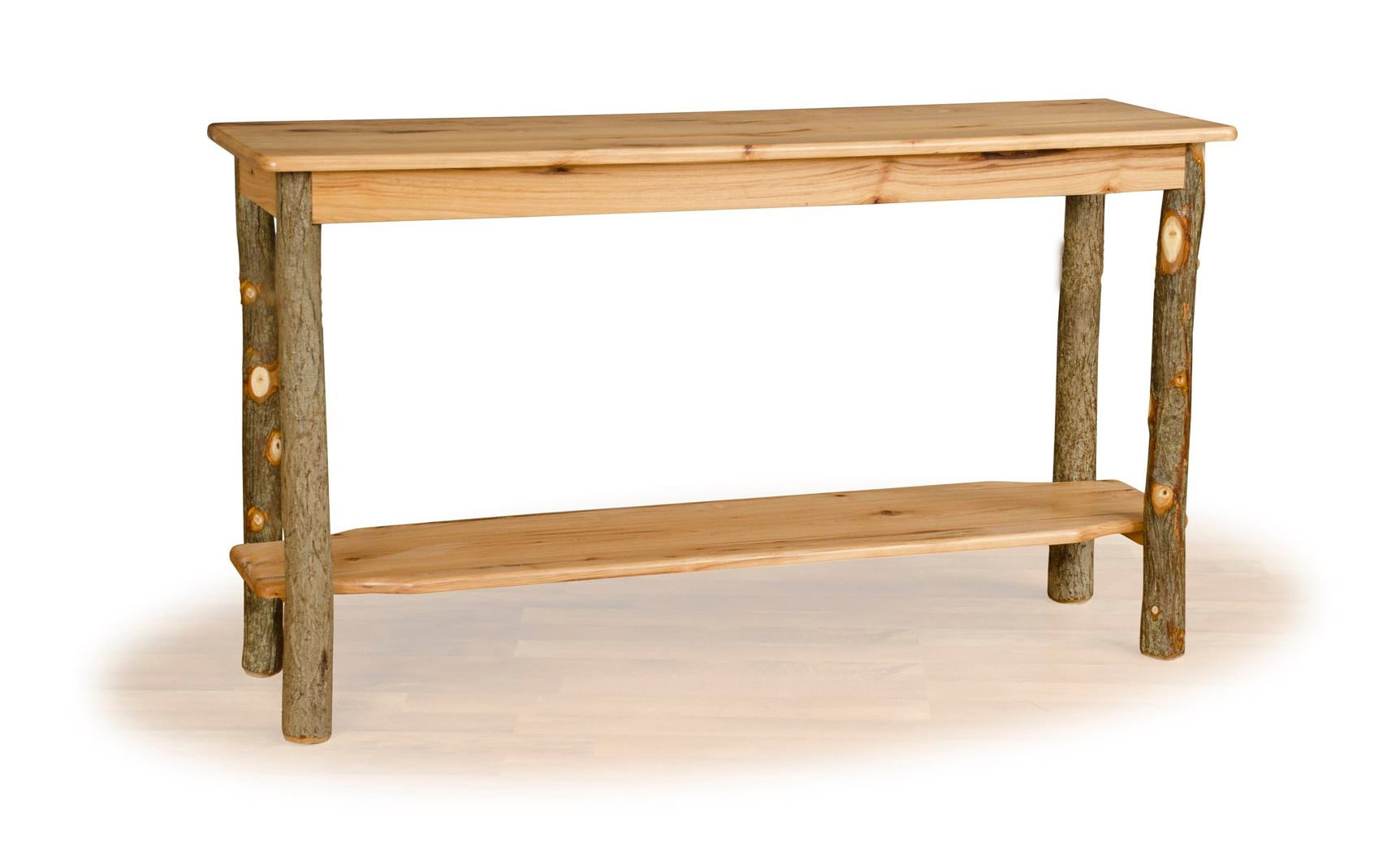 Rustic Hickory Sofa Table – Hickory & Oak or All Hickory