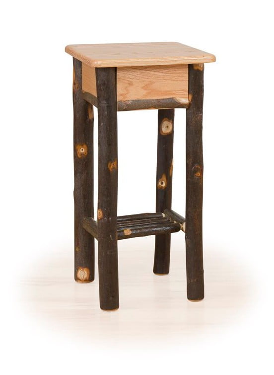 Rustic Hickory Phone Stand / Tall End Table
