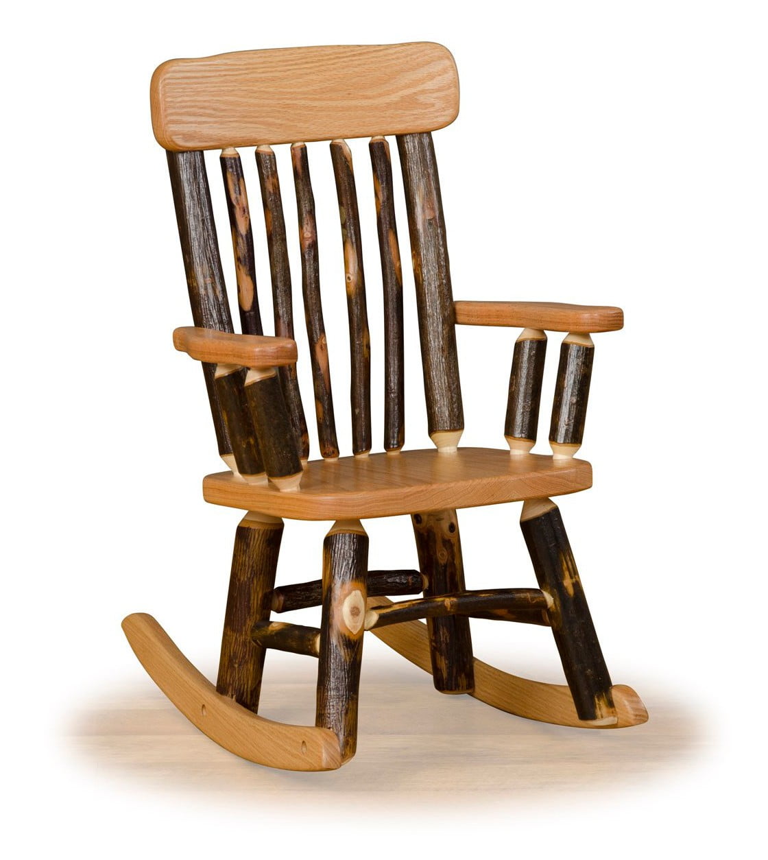 Rustic Hickory Spindle Back Childrens’ Rocking Chair