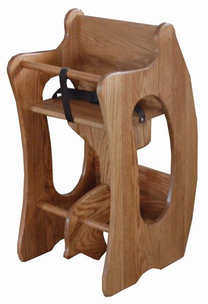 Toddler’s 3-in-1 Oak Rocker, Desk, & High Chair