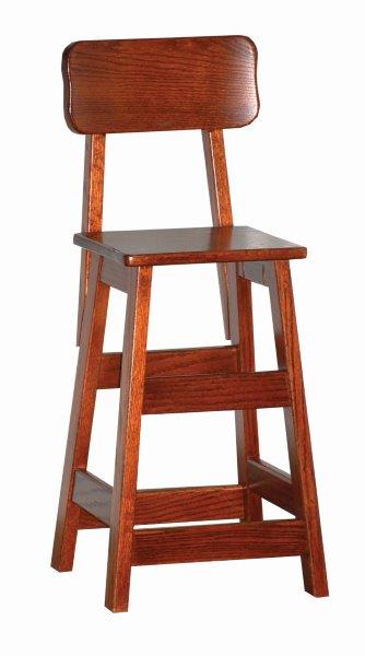 Heirloom Cherry Toddler Kitchen/Dining Stool with Back