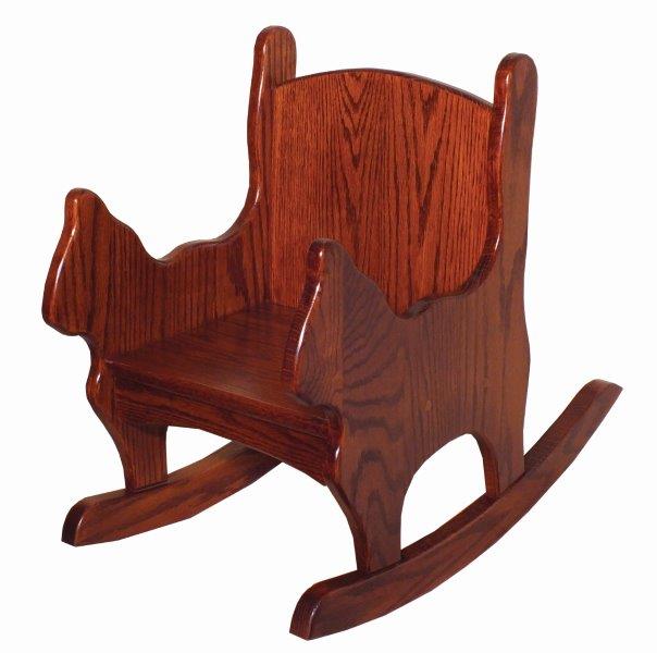 Toddlers Oak Cat Shaped Chair/Rocker