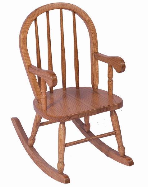 Heirloom Child’s Oak Spindle Back Rocker