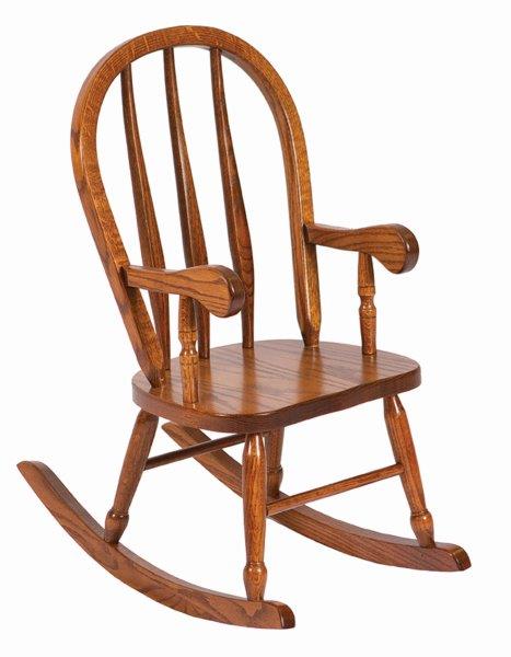 Heirloom Child’s Oak Bent Feather Rocker