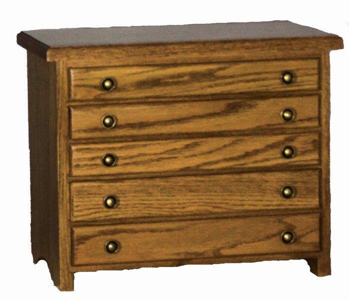 Oak 5 Drawer Jewelry Chest