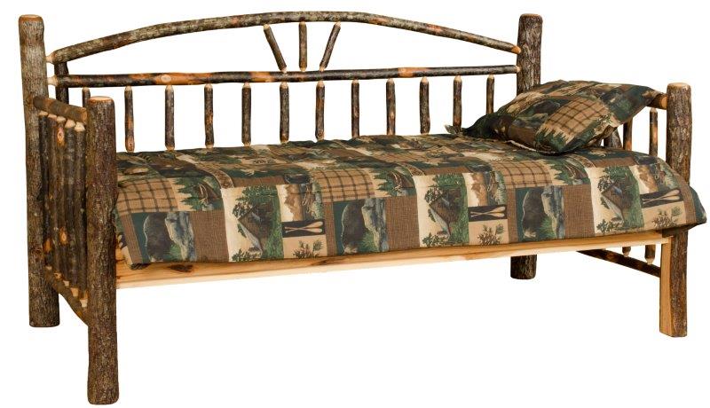 Rustic Hickory Log Day Bed