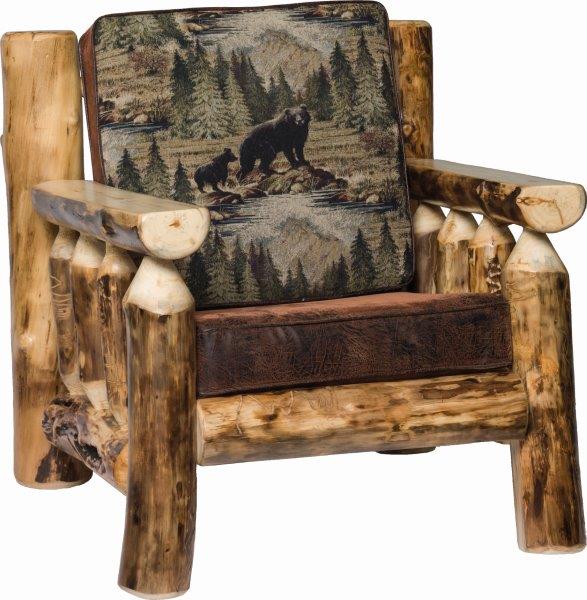 Rustic Aspen Arm Cushion Chair