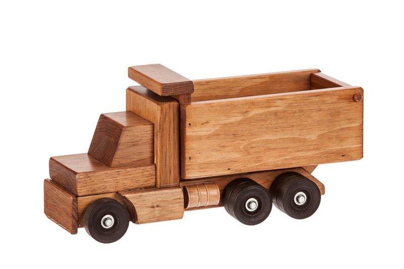Wooden Working Dump Truck in Harvest Stain – Large