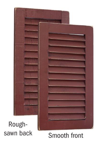Primitive Pine Decorative Louver Shutters- Set Of Two