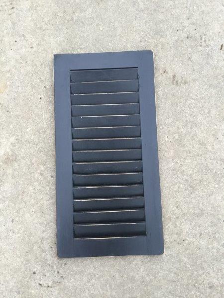 Primitive Pine 2 Foot Tall Pair of Decorative Louver Shutters - Black