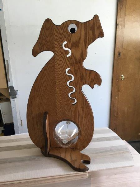 Pig Piggy Bank - Solid Oak Bank with Big Belly