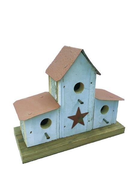 Small Double Lean-To Bird House in Barn Wood