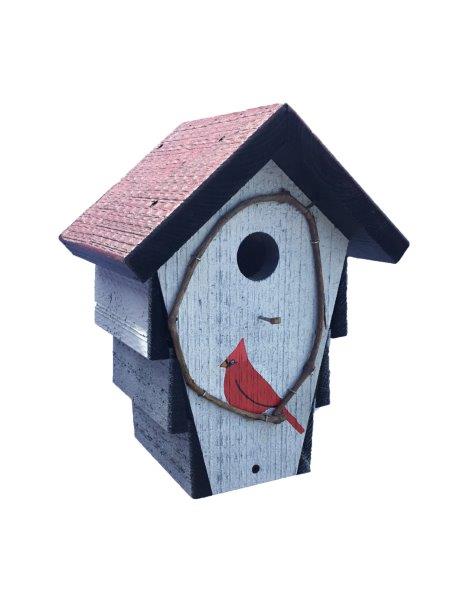 Corn Crib Style  Bird House w/ Wire Hanger & Clean Out