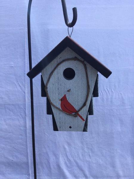 Corn Crib Style  Bird House w/ Wire Hanger & Clean Out