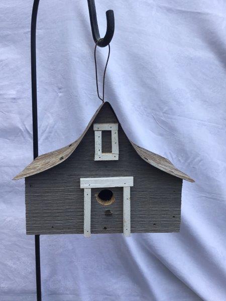 Antique A-Frame Bird House w/Wire Hanger & Clean Out