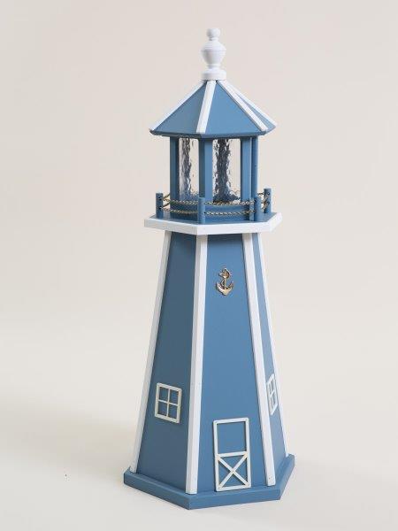 Blue with White Wood Lighthouse in 3ft / 4ft / 5ft