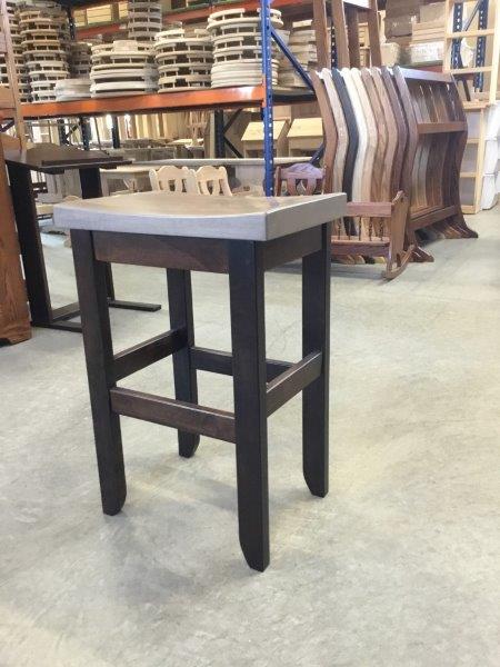 Oak Saddle Top Stool in Dining, Counter, or Bar Height