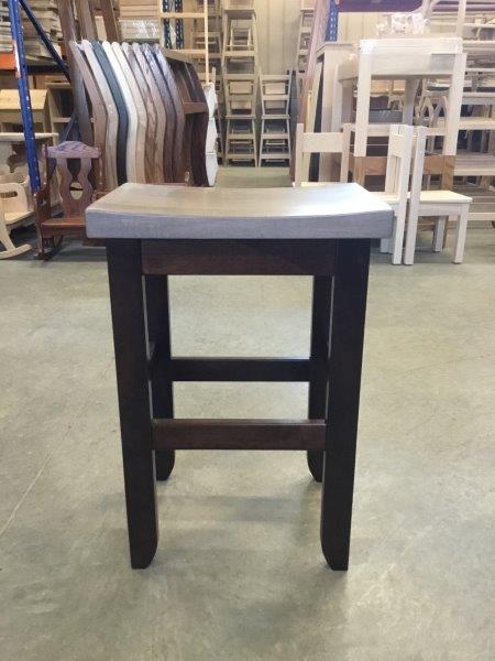 Oak Saddle Top Stool in Dining, Counter, or Bar Height