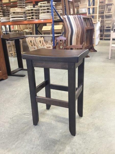 Oak Saddle Top Stool in Dining, Counter, or Bar Height