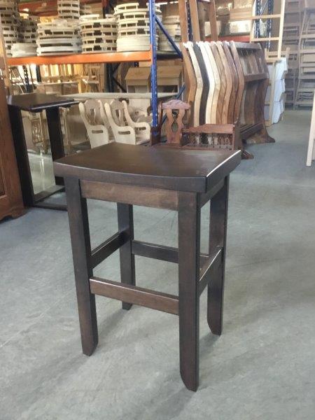 Oak Saddle Top Stool in Dining, Counter, or Bar Height